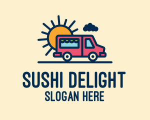 Cute Van Truck logo design