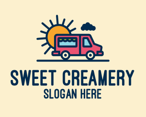 Cute Van Truck logo design