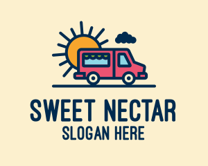 Cute Van Truck logo design