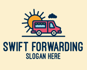 Cute Van Truck logo design