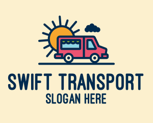 Cute Van Truck logo design