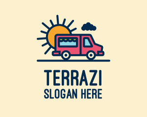 Cute Van Truck logo design