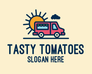 Cute Van Truck logo design