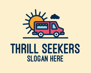 Cute Van Truck logo design