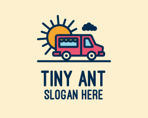 Cute Van Truck logo design