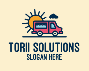 Cute Van Truck logo design