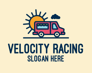 Cute Van Truck logo design