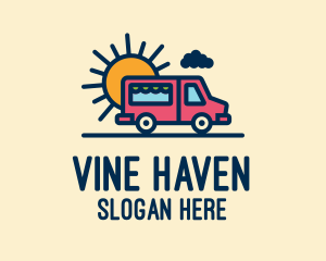 Cute Van Truck logo design