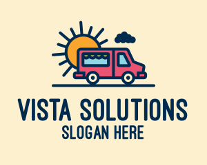 Cute Van Truck logo design