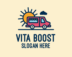 Cute Van Truck logo design
