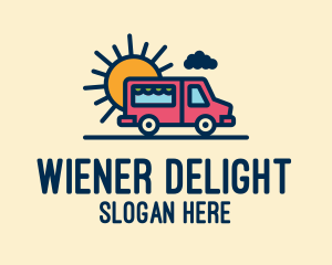 Cute Van Truck logo design