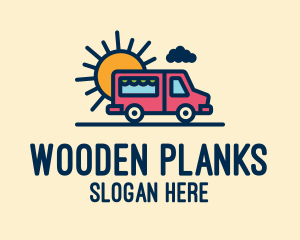 Cute Van Truck logo design