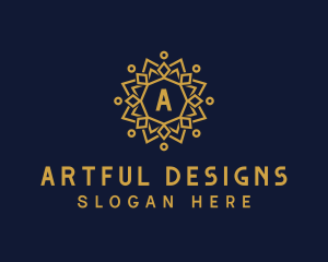 Elegant Sun Mandala logo design