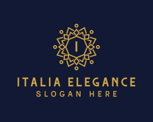 Elegant Sun Mandala logo design