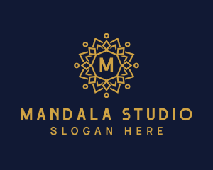 Mandala - Elegant Sun Mandala logo design