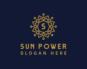 Elegant Sun Mandala logo design