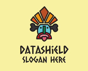 Multicolor Tribal Mask  Logo