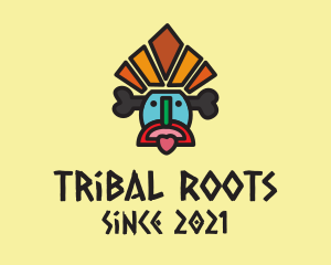 Multicolor Tribal Mask  logo design