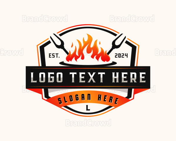 Grill Fire BBQ Logo