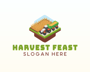 Tractor Farming Agriculture logo design