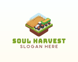 Tractor Farming Agriculture logo design