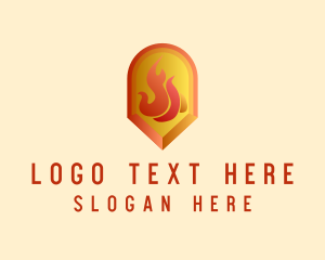 Heat - Gem Fire Heating logo design