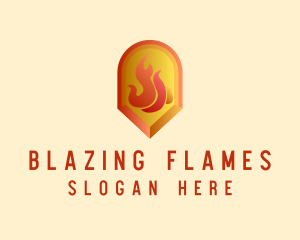 Gem Fire Heating logo design