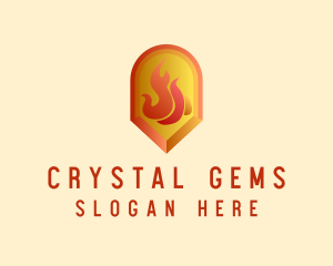 Gem Fire Heating logo design