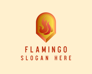 Burning - Gem Fire Heating logo design