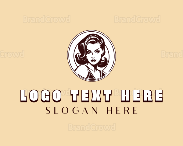 Lady Retro Beauty Logo