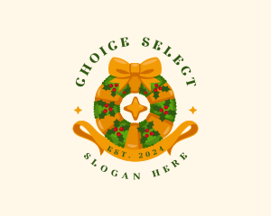 Christmas Festive Wreath Logo