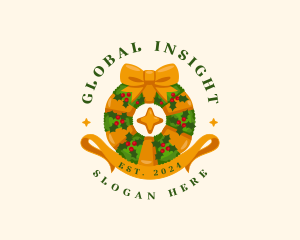 Christmas Festive Wreath Logo