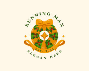 Christmas Festive Wreath Logo