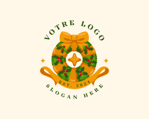 Christmas Festive Wreath Logo