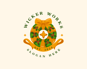 Christmas Festive Wreath Logo