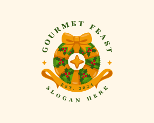 Feast - Christmas Festive Wreath logo design