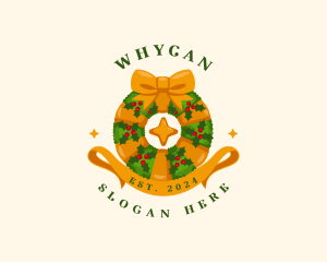 Seasonal - Christmas Festive Wreath logo design