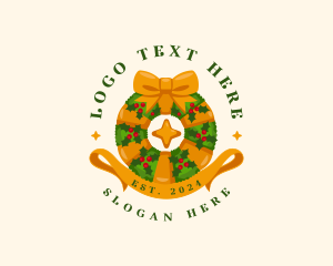 Christmas Festive Wreath Logo