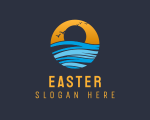 Sea - Sunset Ocean Holiday logo design