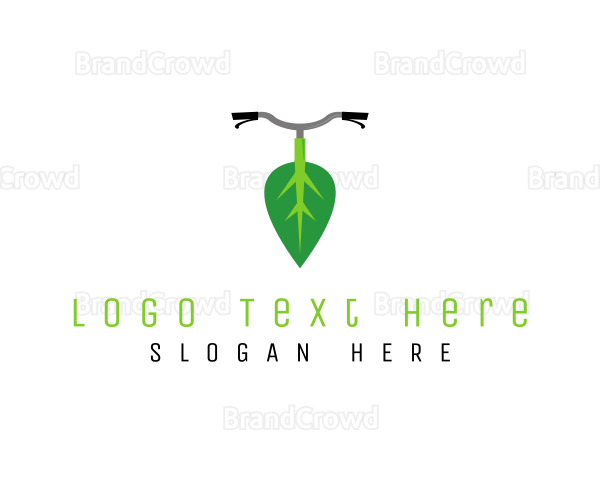 Organic Leaf Bike Logo