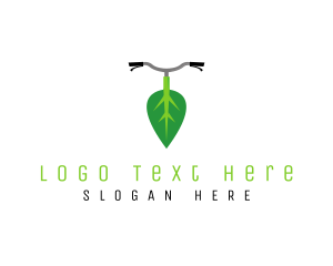 Organic Leaf Bike logo design