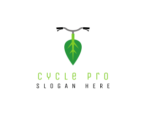 Organic Leaf Bike logo design