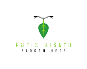 Organic Leaf Bike logo design