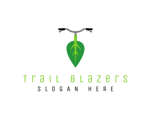 Organic Leaf Bike logo design