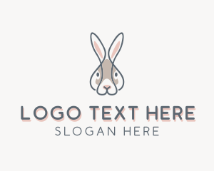 Green Bunny - Hare Bunny Rabbit logo design