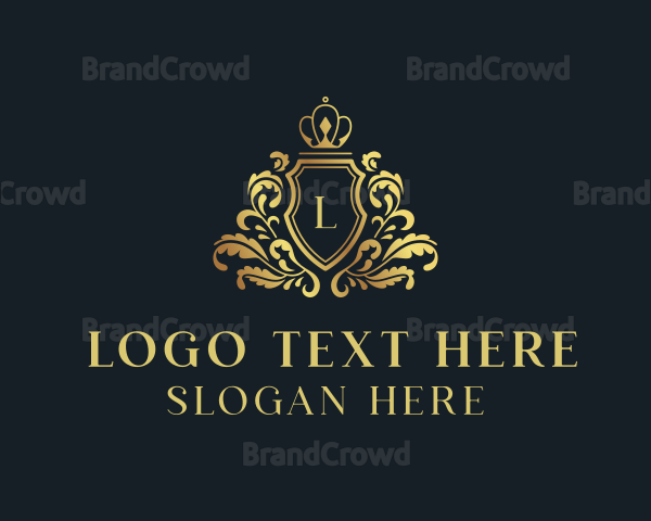 Gold Crown Royal Shield Logo