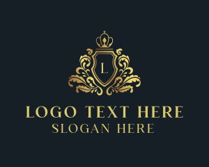 Regal - Gold Crown Royal Shield logo design