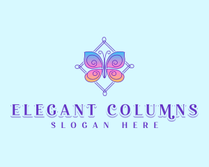 Elegant Feminine Butterfly  logo design