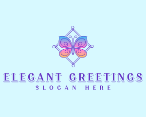 Elegant Feminine Butterfly  logo design