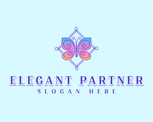 Elegant Feminine Butterfly  logo design